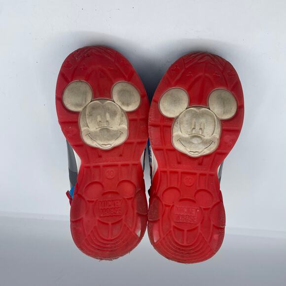 Mickey Mouse Disney Junior Light Up Shoes Hook Loop Toddler Kids 10 - Picture 8 of 8